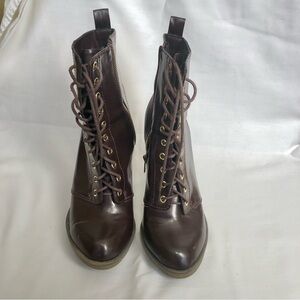 Sugar brown lace up boots sz 10